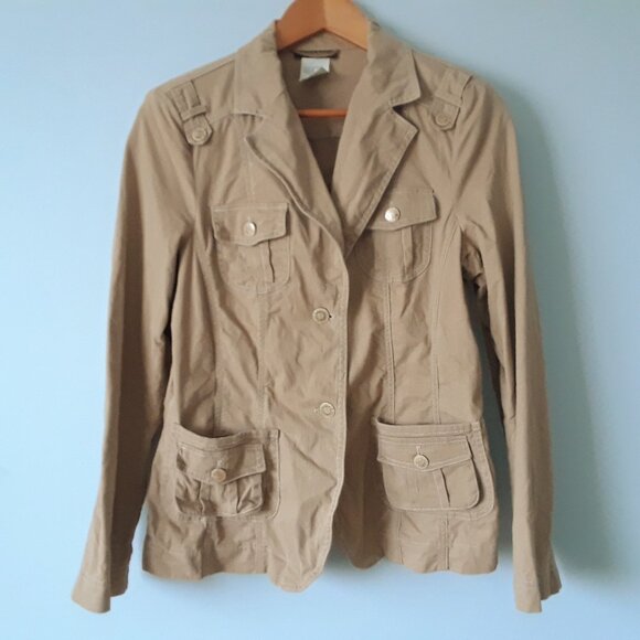 Vintage Cotton Blazer Jacket Size 12 - Picture 1 of 6